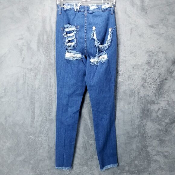 Ap Blue Jeans Women's 11 (30) Blue Distressed - Picture 3 of 12